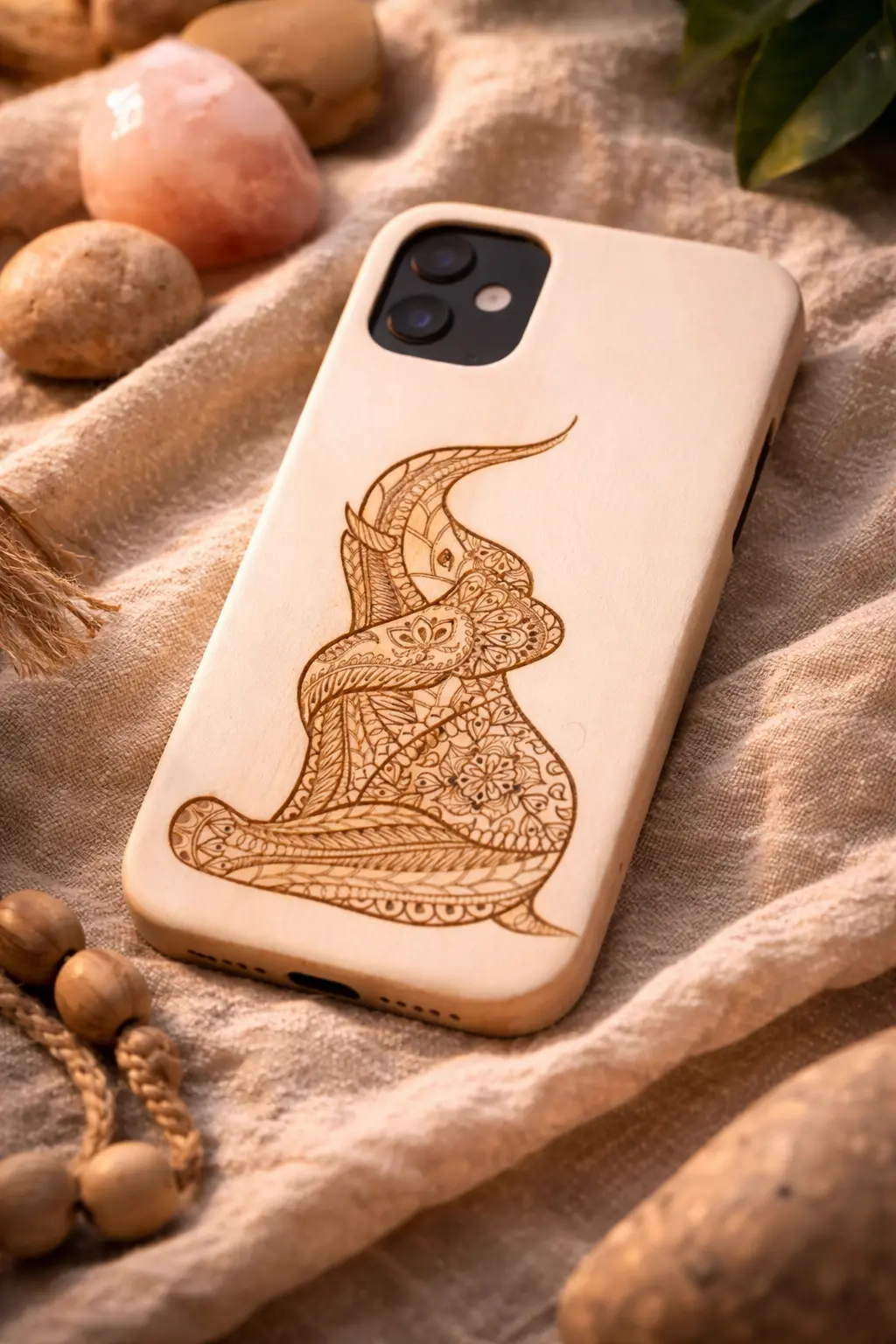 Elephant wooden phone case by WudGrip