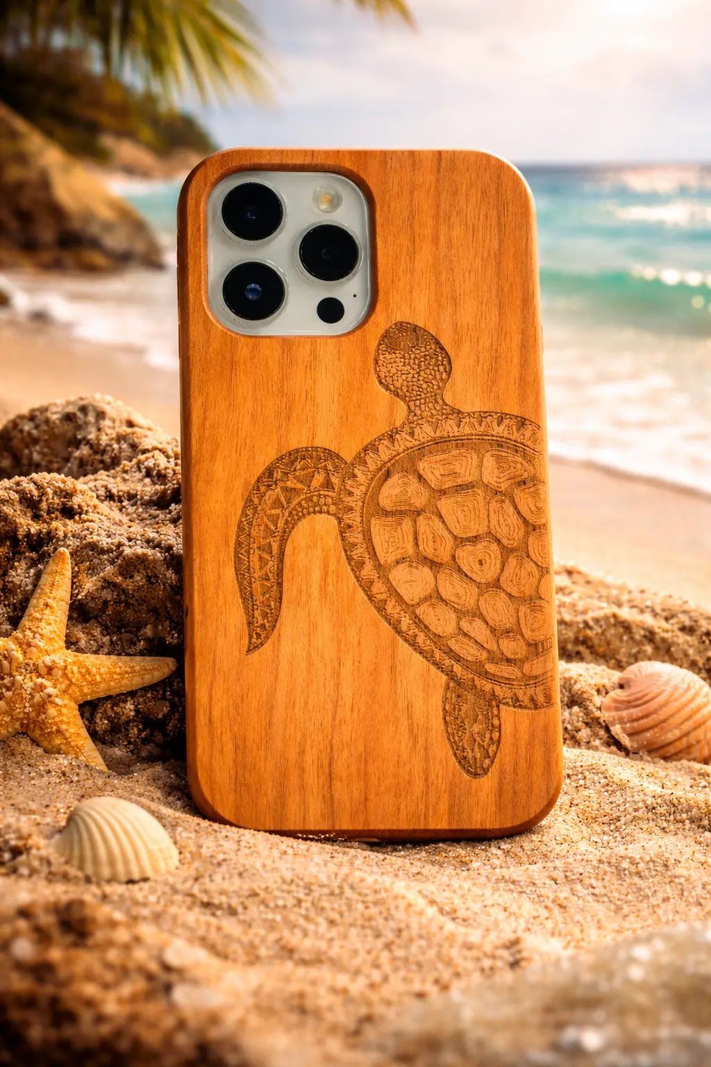 Sea Turtle wooden phone case by WudGrip